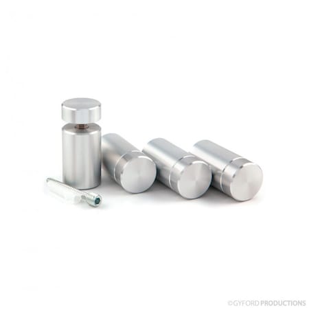 Gyford Décor Round Standoffs, Aluminum Clear Anodized SOK-9-150